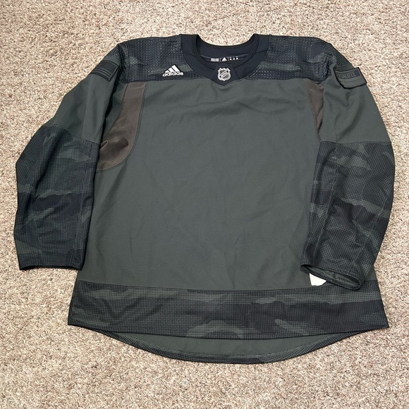 Adidas Blank NHL Camo Military Appreciation Authentic Practice Jersey Size 56